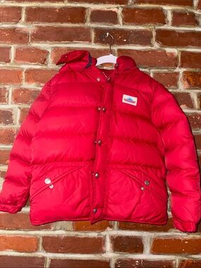 Penfield Bright Red Kids' Puffer Jacket with Hood